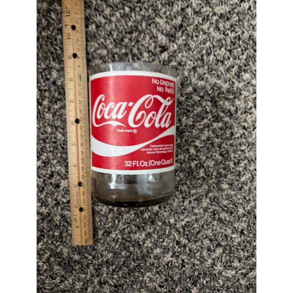VTG  1971 Coca cola 32 oz NDNR foil label bottle cut